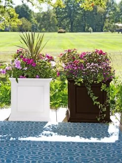 Fairfield Self-Watering Square Planter, 20” X 20” -Garden Care Shop 39618 3022 001E tif