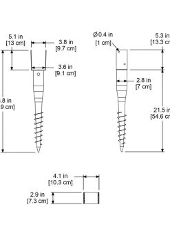 No-Dig Ground Screw For Mailpost -Garden Care Shop 8587086 02V tif