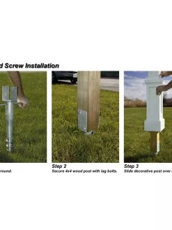 No-Dig Ground Screw For Mailpost -Garden Care Shop 8587086 03V tif