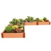 Classic Sienna Raised Garden Bed "L" Shaped With 2" Boards