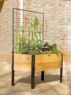 Elevated Planter Box And Space-Maker Pivoting Trellis Set, 2' X 4' -Garden Care Shop 8590247 550 tif