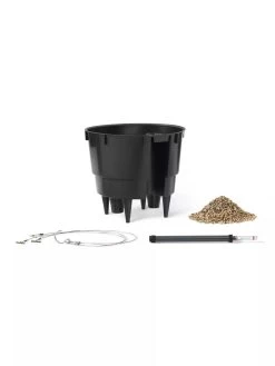 Lechuza® Nido Cottage Wicker Hanging Planter -Garden Care Shop 8591154WT 001V tif