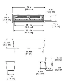 Valencia Window Box, 3' 11 Valencia Window Box, 3' -Garden Care Shop 8596436 18V tif