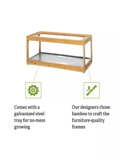 Low Bamboo LED Grow Light Garden 20 Low Bamboo LED Grow Light Garden -Garden Care Shop 8597720 5