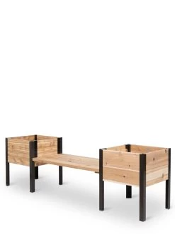 Elevated Cedar Planter Bench Kit, Natural, 90" -Garden Care Shop 8597992 10053 tif