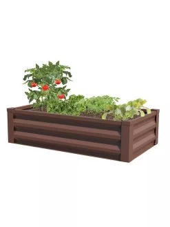 Powder-Coated Metal Raised Garden Bed, 24" X 48" -Garden Care Shop 8599393 01V powder coated metal raised garden bed 24 inch by 48 inch