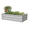 Powder-Coated Metal Raised Garden Bed, 24" X 48" -Garden Care Shop 8599393 05V powder coated metal raised garden bed 24x51 white