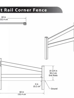 Split Rail Corner Vinyl Fence -Garden Care Shop 8599774 03V tif