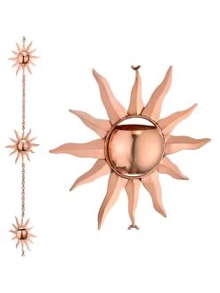 Sun Pure Copper Rain Chain, 8-1/2' -Garden Care Shop 8600206 04v