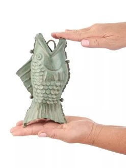 Fish Pure Copper Rain Chain, 8.5' -Garden Care Shop 8600209 06V tif