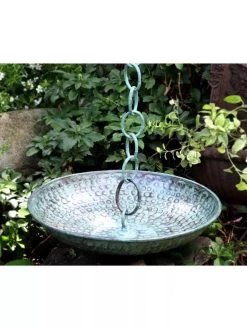 Rain Chain Basins -Garden Care Shop 8600211 04V rain chain basins blue verde patina