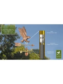 Bald Eagle Copper Weathervane -Garden Care Shop 8600276 01v