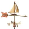 Sailboat Garden Copper Weathervane With Pole -Garden Care Shop 8600347 02v sailboat garden copper weathervane pole