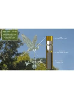 Graceful Blue Heron Copper Weathervane -Garden Care Shop 8600374 06v