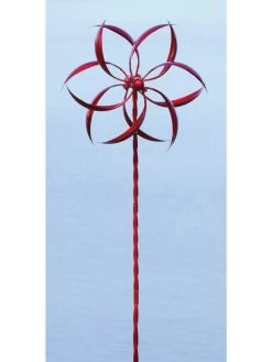 Feather Staked Wind Spinner, 15" -Garden Care Shop 8600479 02v feather staked wind spinner 15 inch red