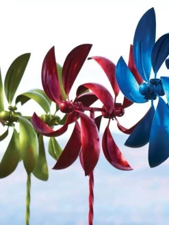 Feather Staked Wind Spinner, 22" 7 Feather Staked Wind Spinner, 22" -Garden Care Shop 8600480 01V tif