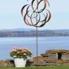 Flower Staked Wind Spinner, 29" -Garden Care Shop 8600485 01v flower staked wind spinner 29 inch