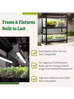 Stack-n-Grow Lights - 2-Tier System -Garden Care Shop 8608905 7