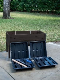 Self-Watering Eco-Stained Elevated Planter Box, 2' X 4' -Garden Care Shop 8608964 6001 tif