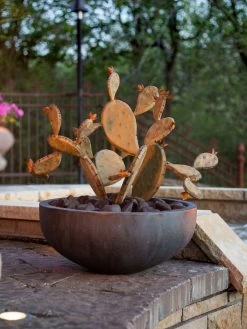 Desert Steel Prickly Pear Cactus Sculpture, Redondo 8 Desert Steel Prickly Pear Cactus Sculpture, Redondo -Garden Care Shop 8610768 03v