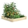 Pine Raised Garden Beds, 4'x4' -Garden Care Shop 8612249 02v pine raised garden bed 4x4 feet