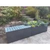 Nice Aluminum Trough Planters With Bench Top, 20"x46"x40" High