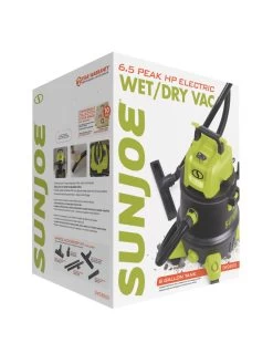 Sun Joe® 8-Gal 1200W 6.5 Pk HP Wet/Dry Shop Vac, HEPA,w/Cleaning Attachments -Garden Care Shop 8612522 01v