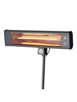 Sun Joe® 1500W Elec. Infrared OD Patio Heater, Adjust Ht. Range, W/Wall Bracket & Cover -Garden Care Shop 8612532 01v