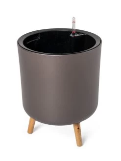 Ava Self-Watering Round Planter -Garden Care Shop 8612692 298 ava self watering round planter coffee