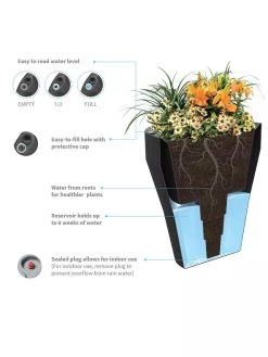 TruDrop One Pinch Planter 37 "Diameter -Garden Care Shop 8613631 06V 3 4