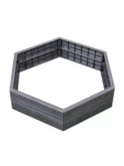 Modular Hexagon Raised Bed Kit, 21.5" -Garden Care Shop 8614244 02V 3 4 modular hexagon raised bed kit 21 inches