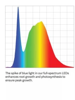 Oslo 1-Tier LED Grow Light Garden -Garden Care Shop LED ColorSpectrum grid PDP 16